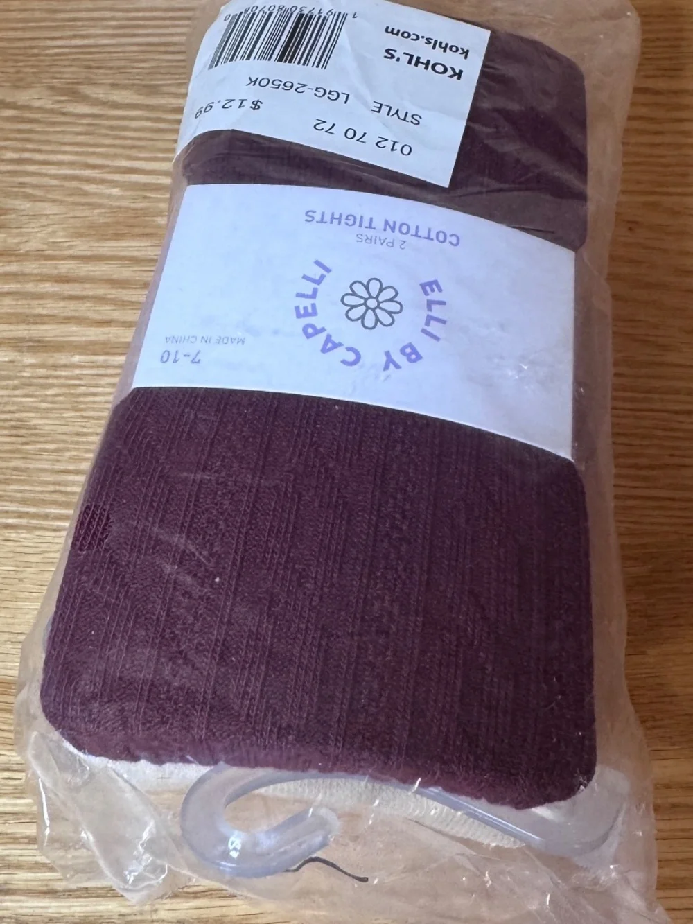 New Kids 2 Pairs Elli By Capelli Cotton Tights 7-10 Girls Height 48-55 Ribbed